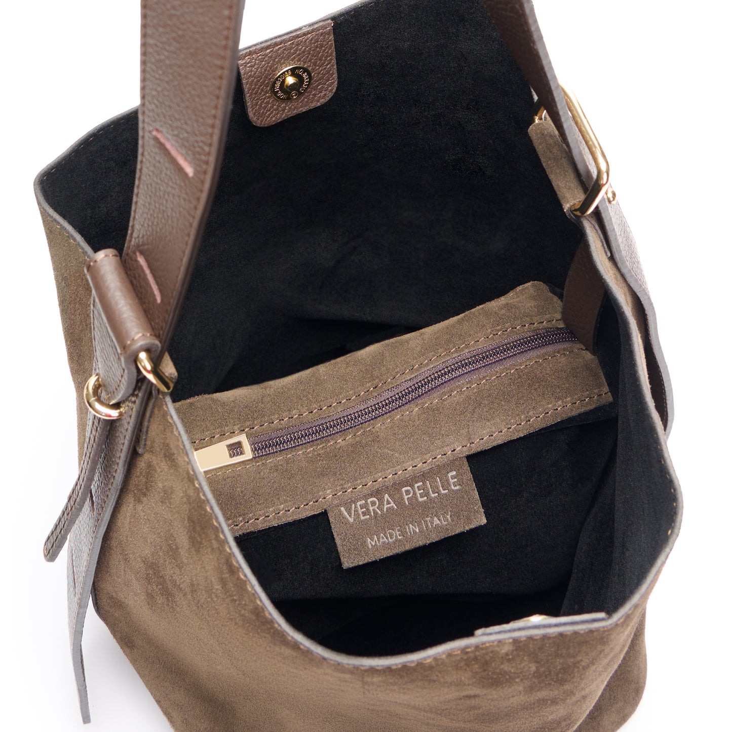 Dark Chocolate Suede Bag