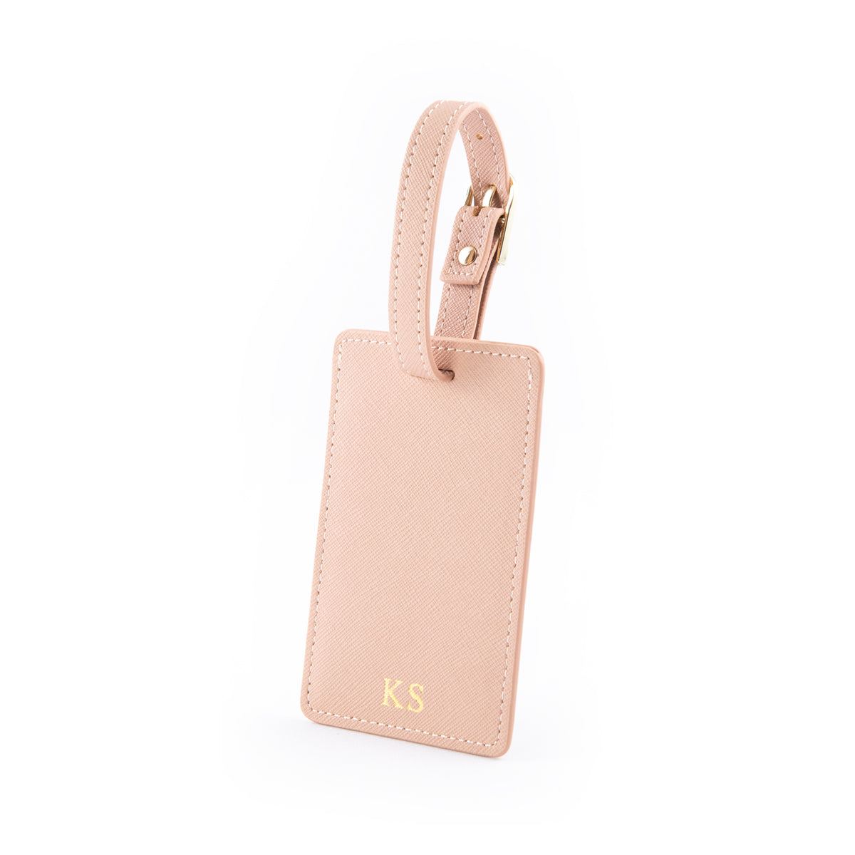 Personalised Nude Saffiano Leather Luggage Tag – SIENNA OLIVIA UK