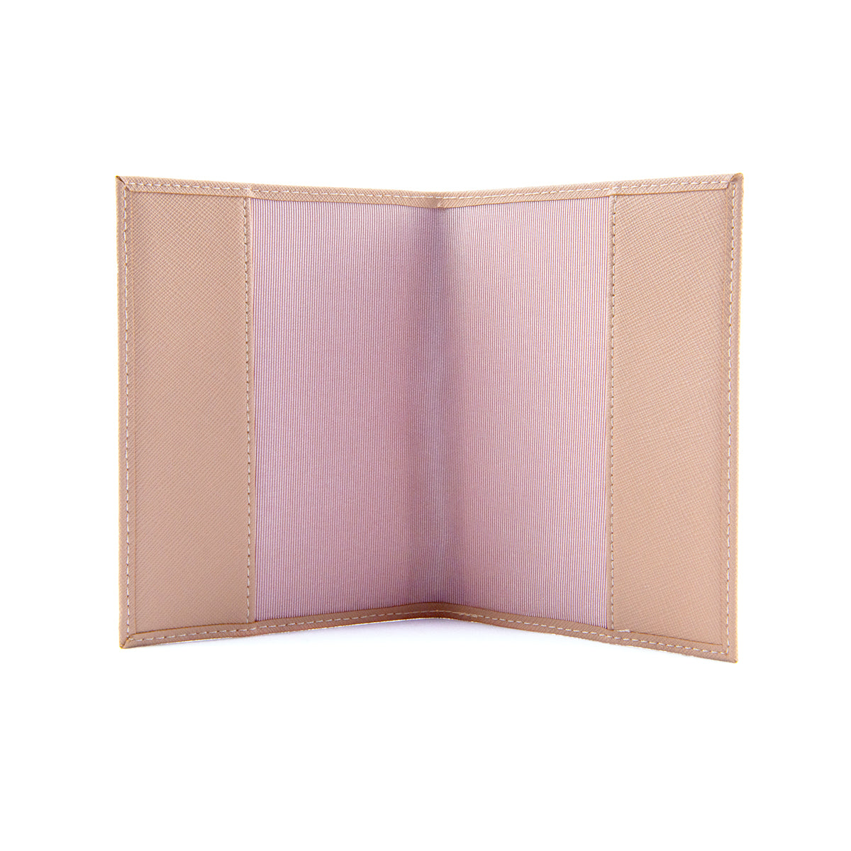 Personalised Nude Saffiano Leather Passport Holder