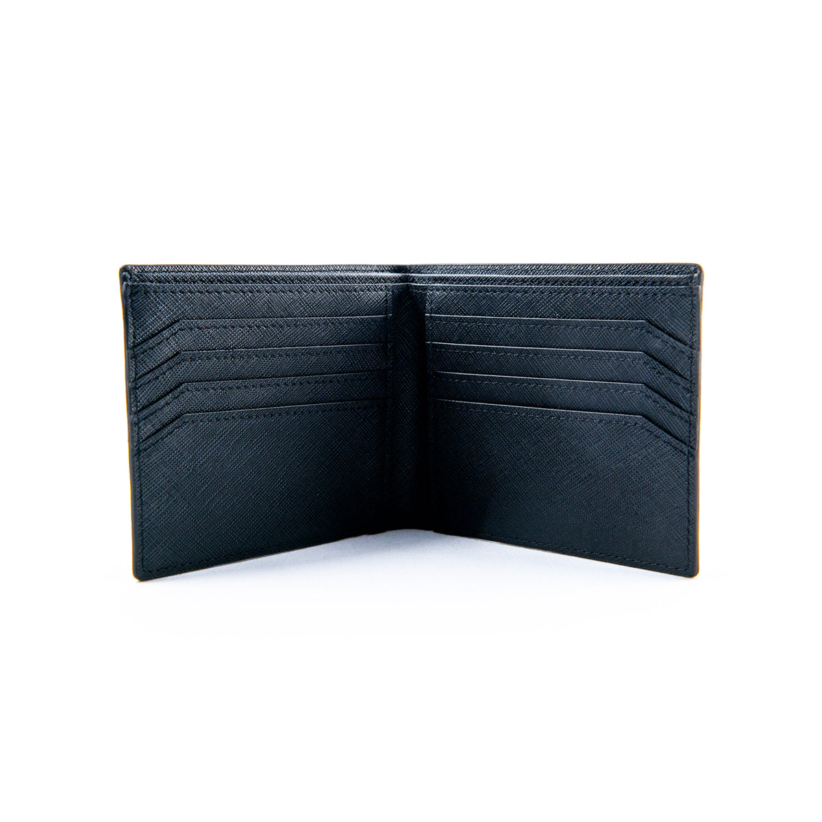 Personalised Black Saffiano Leather Wallet