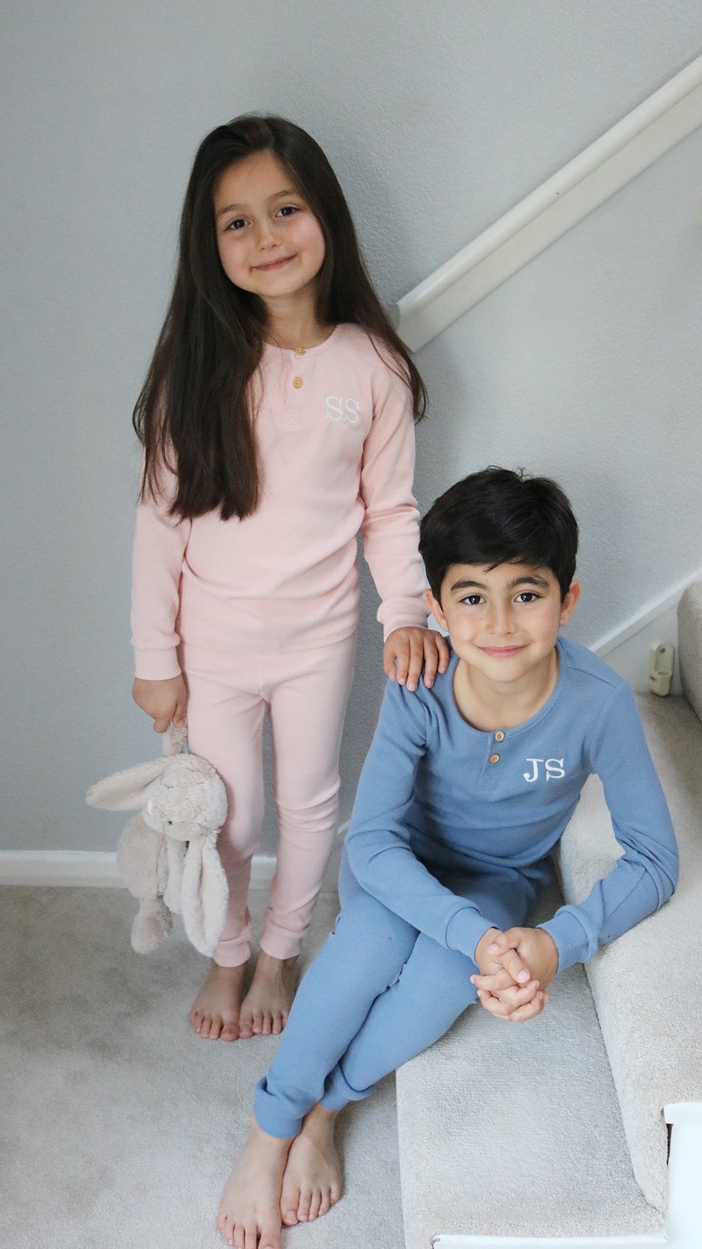 Pink Ribbed Pyjama Set