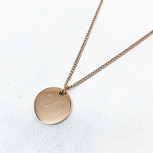 Rose Gold Adjustable Initial Necklace