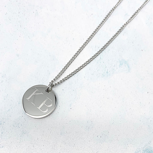 Silver Adjustable Initial Necklace