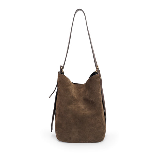 Dark Chocolate Suede Bag