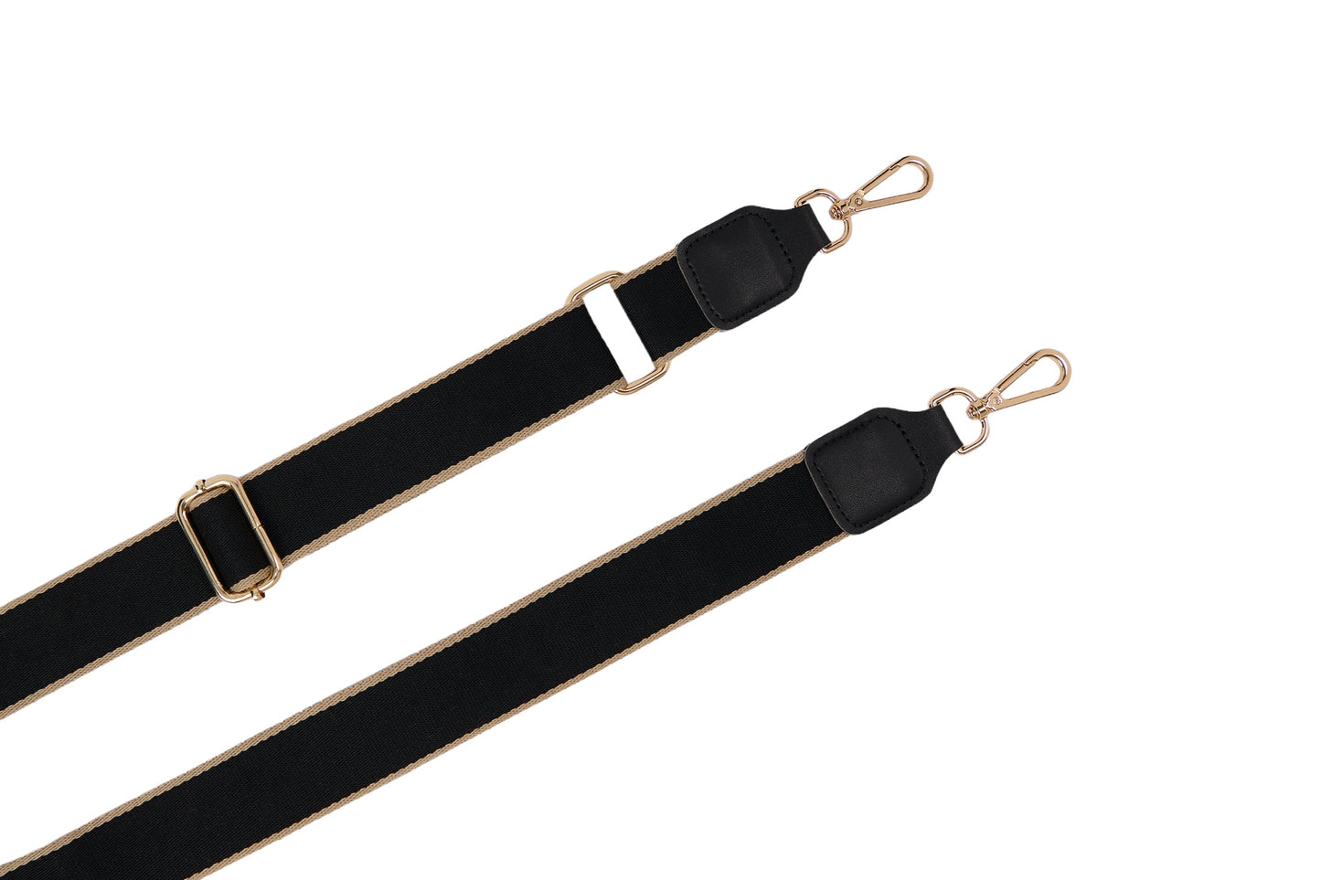 Black and Gold Trim Detachable Adjustable Bag Straps – SIENNA