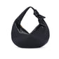 Black Woven Vegan Leather Shoulder Bag