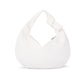 White Woven Vegan Leather Shoulder Bag