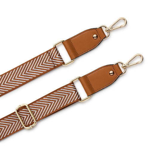 Chevron Brown Print Detachable Adjustable Bag Straps