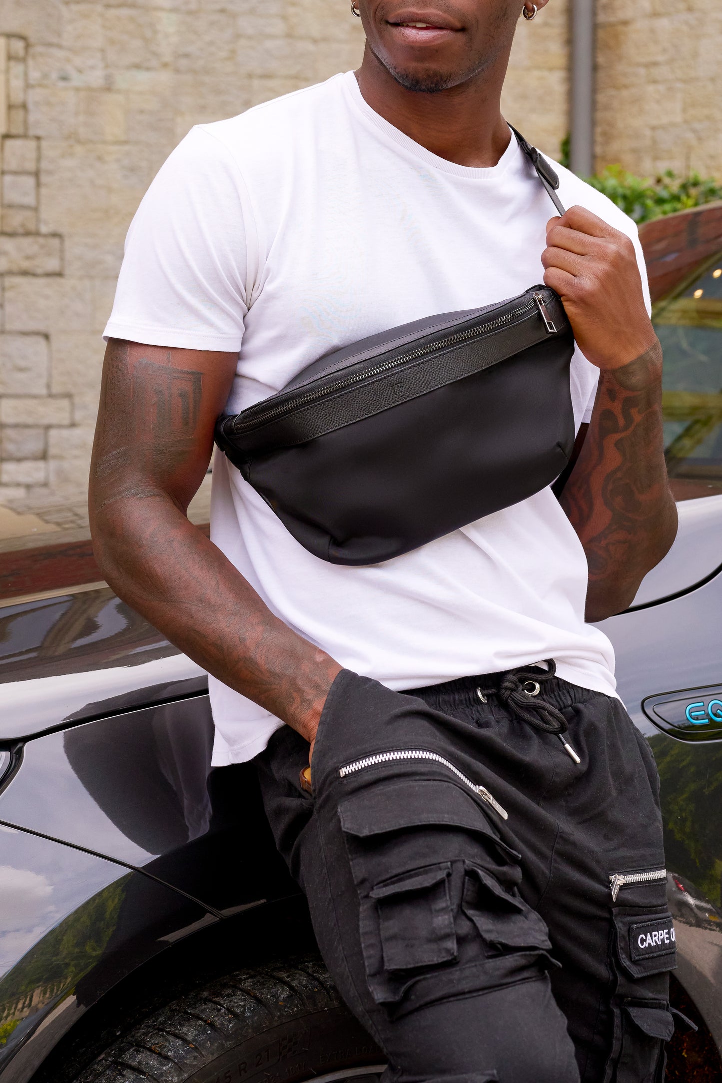 Black Nylon Bumbag