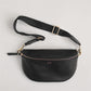 Personalised Black Leather Bumbag