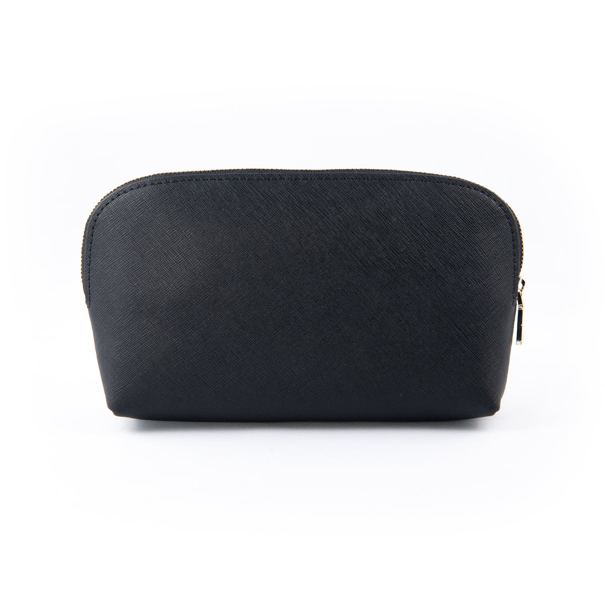 Personalised Black Saffiano Leather Makeup Bag