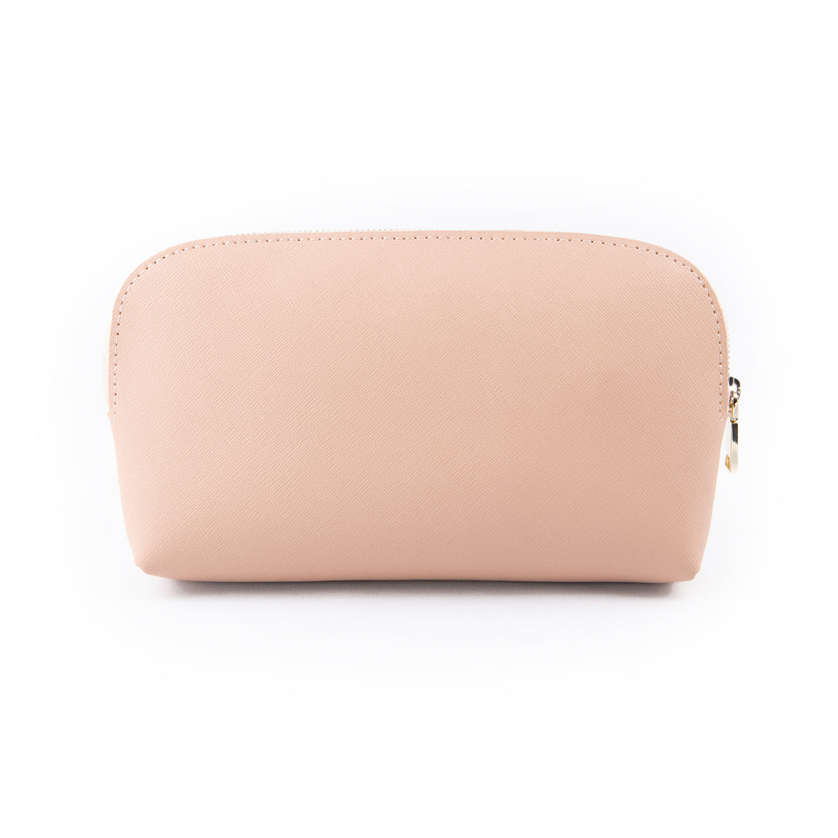 Personalised Nude Saffiano Leather Makeup Bag