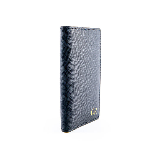 Personalised Black Saffiano Leather Pocket Organiser