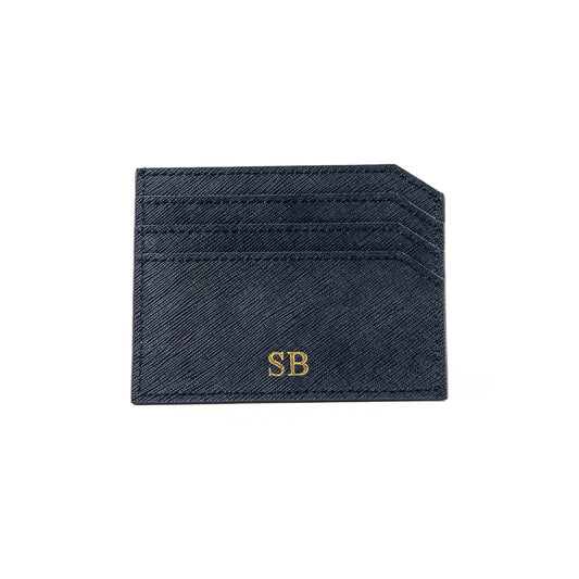 Personalised Black Saffiano leather Card holder