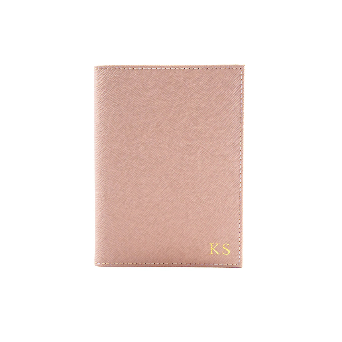 Personalised Nude Saffiano Leather Passport Holder