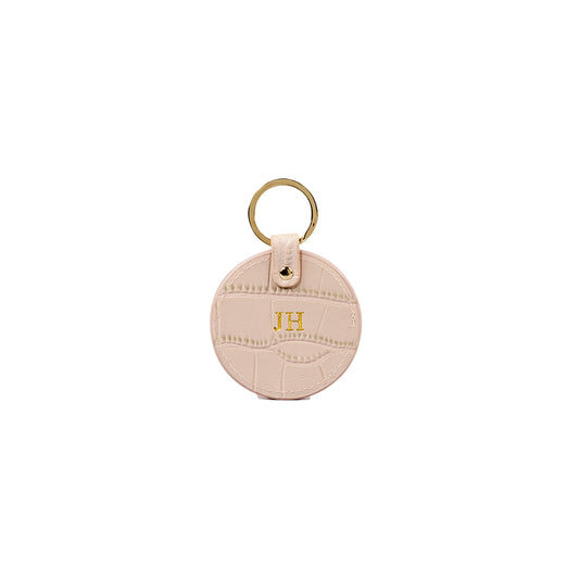 Personalised Croc Leather Nude Keyring