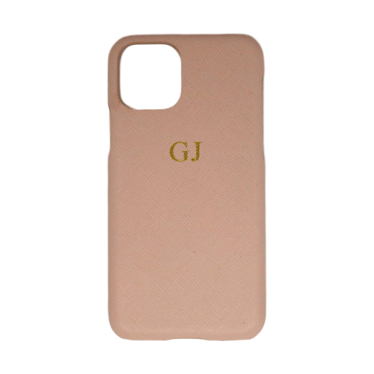 iPhone 11 Pro Max Pink Pebble Grain Leather Phone Case