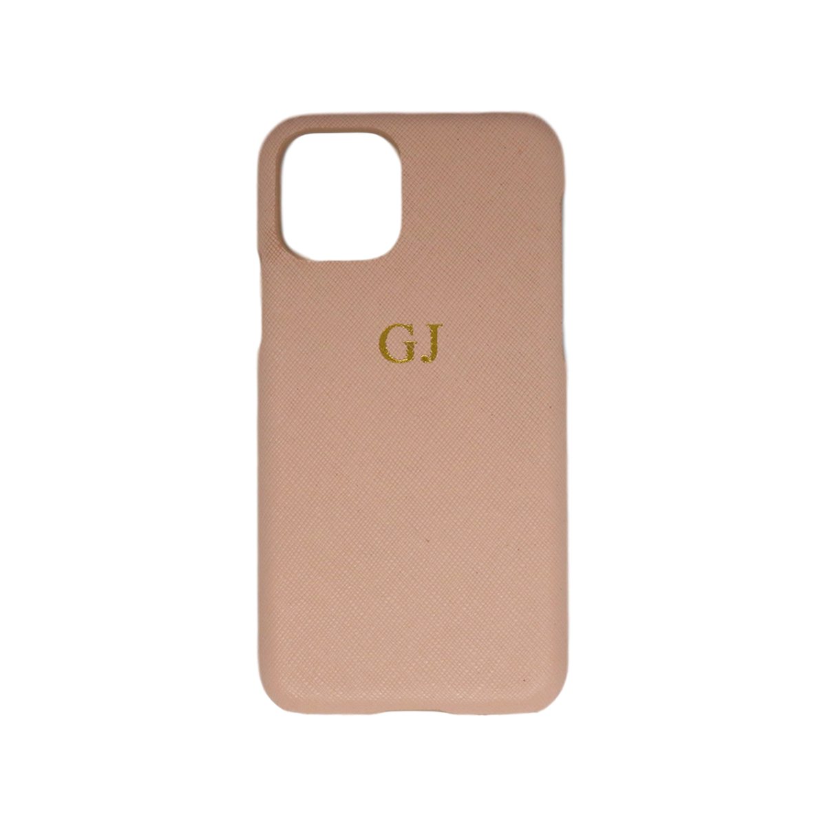 iPhone 11 Pro Pink Pebble Grain Leather Phone Case