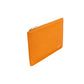 Personalised Saffiano Orange Leather Pouch